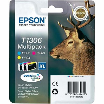 Epson T1306-C13T13064020 Orjinal Kartuş Renkli Avantaj Paketi - 1