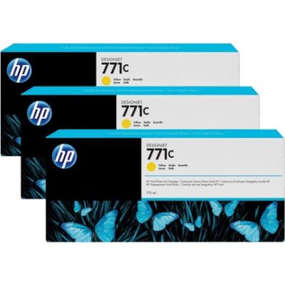 Hp 771c-B6Y34A Sarı Orjinal Kartuş 3Lü Paket - 1