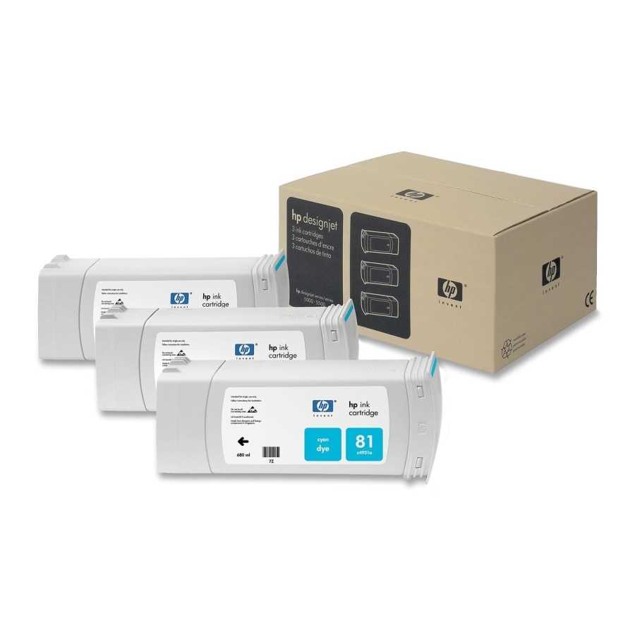 Hp 81-C5067A Mavi Orjinal Kartuş 3lü Paket