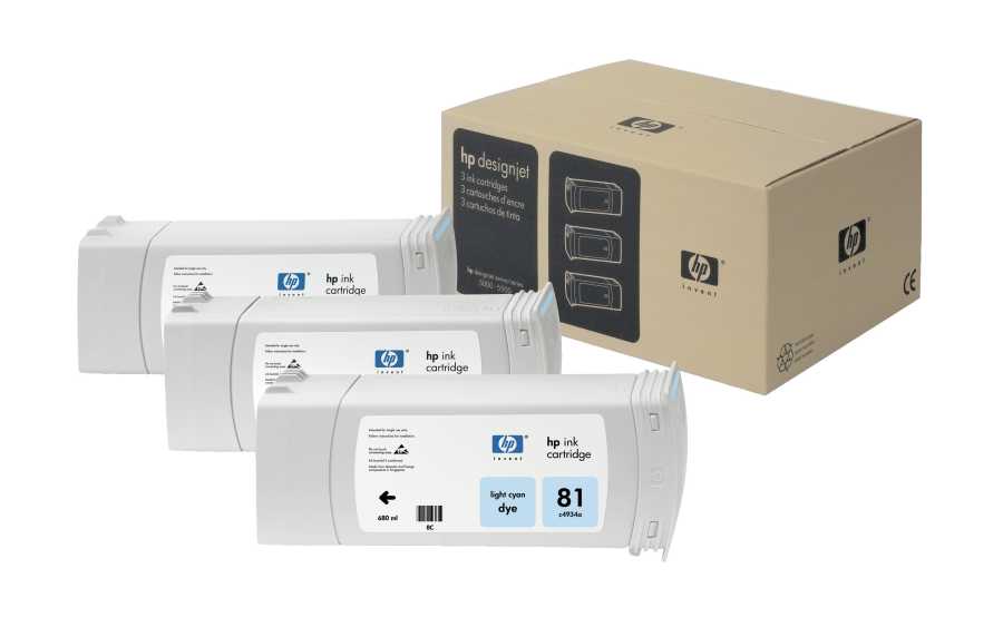 Hp 81-C5070A Açık Mavi Orjinal Kartuş 3lü Paket